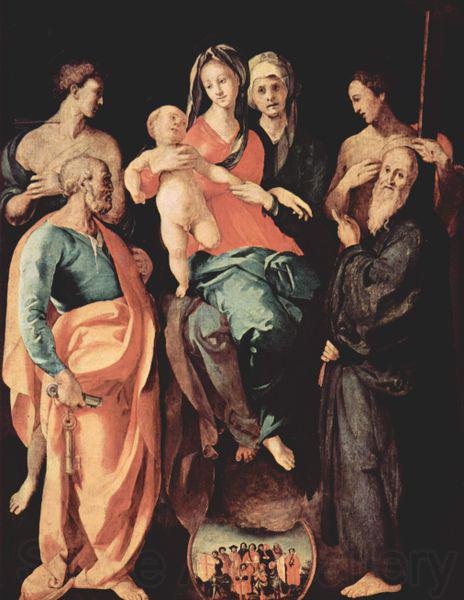 Jacopo Pontormo Annen-Altar, Madonna mit Hl. Anna, links France oil painting art